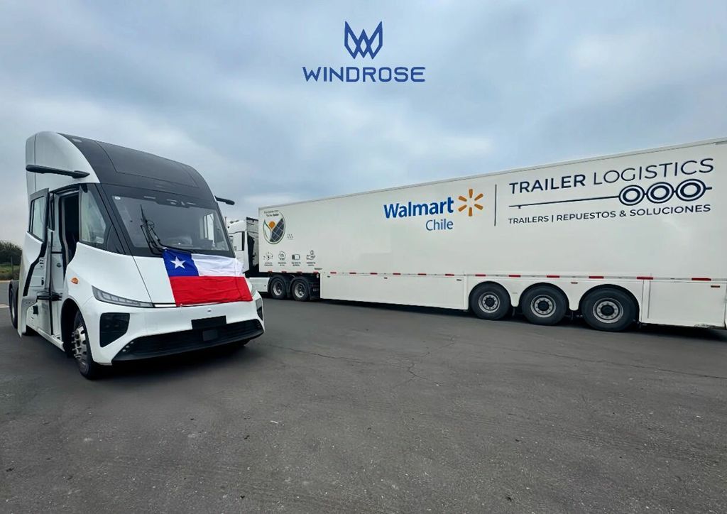 ​​Windrose Technology dévoile son camion électrique 670 km d'autonomie au Chili, en partenariat avec Walmart et MPM​​