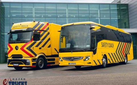 ​Révolution de la sécurité des camions à l&rsquo;ère électrique ? Mercedes-Benz présente l&rsquo;eActros 600 Safety Truck